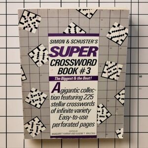 Simon And Schuster #3 Super Crossword Book The Biggest And The Best! 225 Puzzles